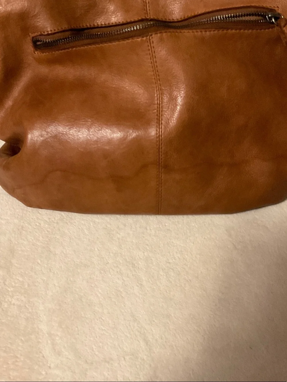 Woven Center Detail Hobo Bag in Brown